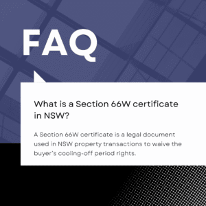 Section 66W certificate